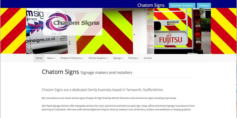 Chatom Signs Limited - Shop and Vehicle Signage eCommerce website