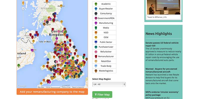 Bootstrap responsive website for 'Remanufacturing in the UK' (Aylesbury consultancy)