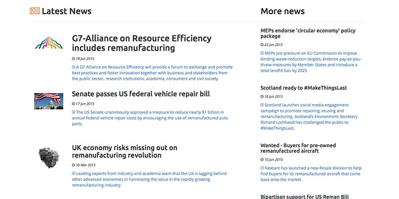 Bootstrap responsive website for 'Remanufacturing in the UK' (Aylesbury consultancy)