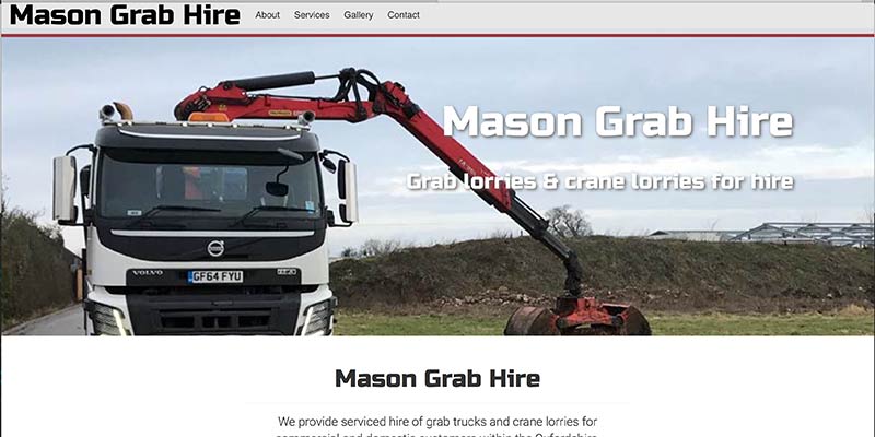 Mason truck & grab hire website